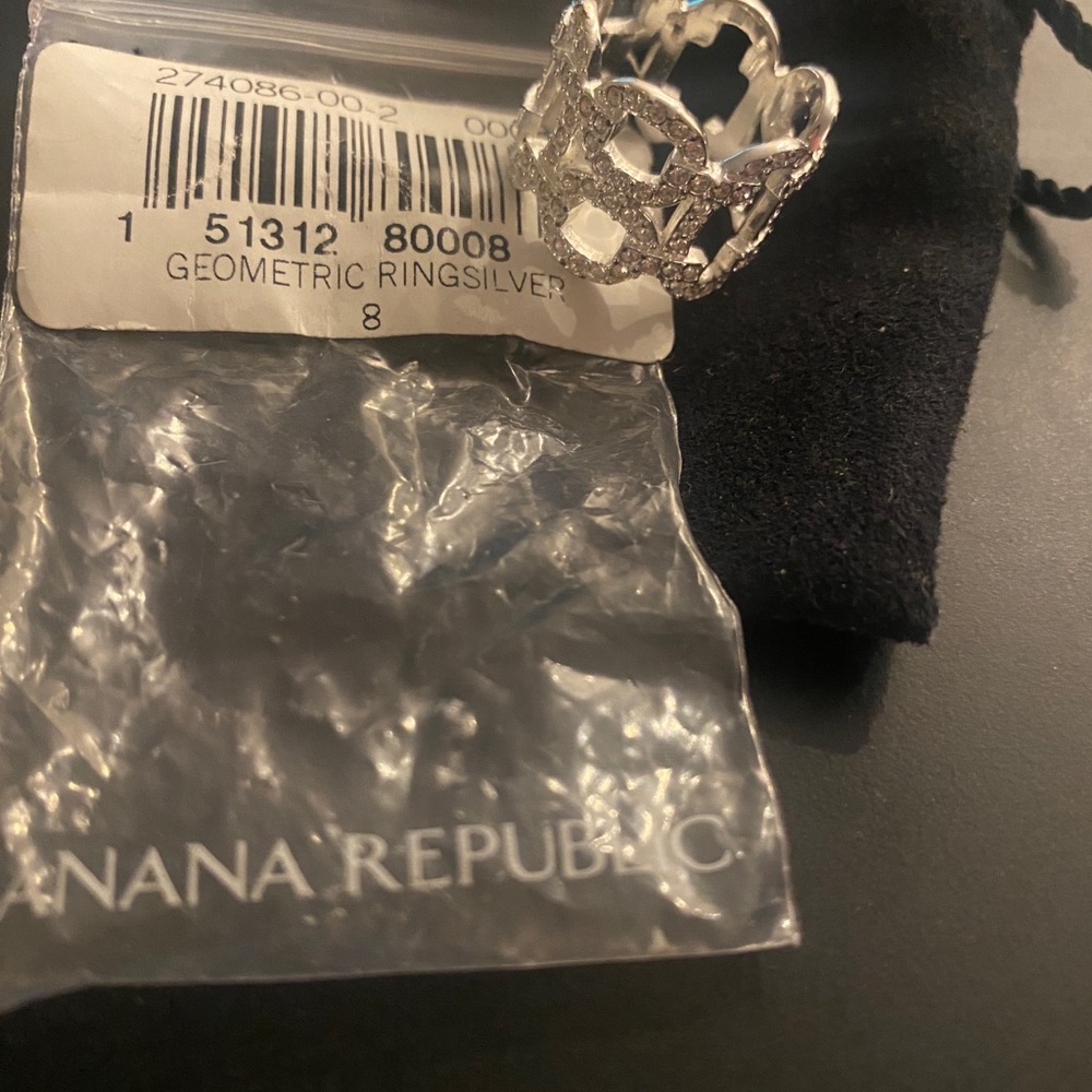 New banana republic geometric ring size 8